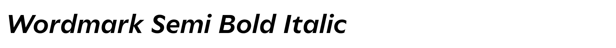 Wordmark Semi Bold Italic image